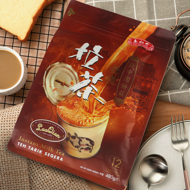 Malaysian Original Imported Laoqian San Shu Gong Three-In-One Original Flavor Instant Milk Tea and White Coffee