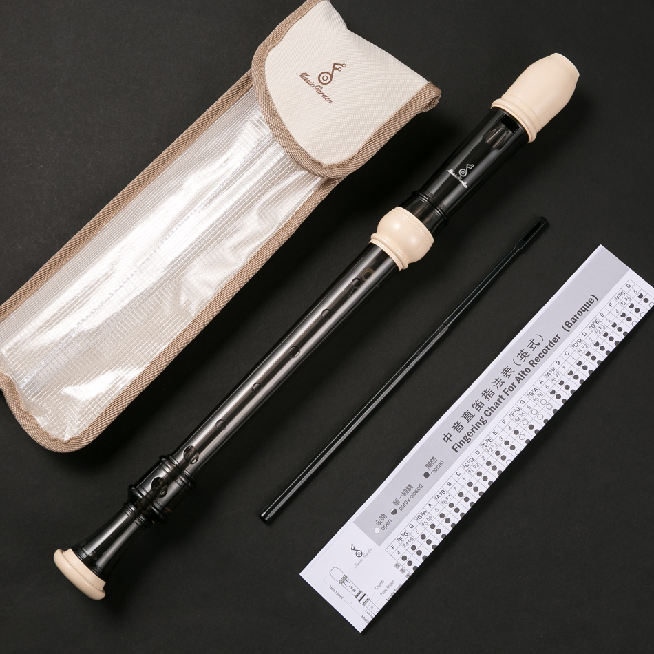 Spot Music garden music park transparent straight flute treble 8-hole alto British baroque