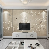 Новый китайский телевизионный фон стена жесткая сумка легкая роскошная птица для птицы кровати мягкая сумка гостиная диван главная спальня и телевидение