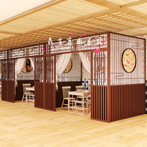 New Chinese style wrought iron screen partitions restaurant booths private rooms catering hotels hot pot restaurants teahouse box fence decorations