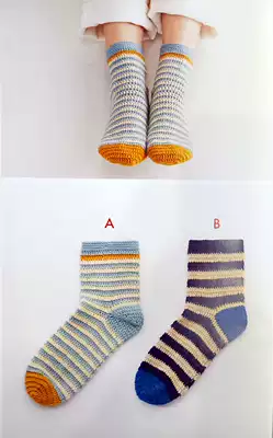 DIY handmade wool crochet 4 socks picture tutorial Electronic illustration