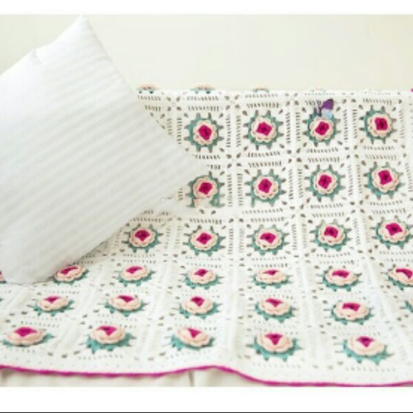 Manual Hair Line DIY Crochet Knitting Blanket Tea Flowers Blanket B Electronic Tutorials Tutorial