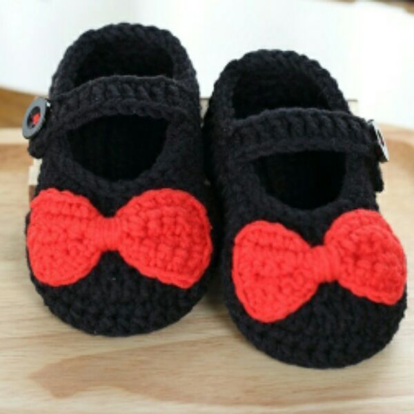 Wool Thread Crochet Knit Baby Shoes Baby Shoes Red Bow Tie Baby Shoes Baby Shoes Pictures Tutorial