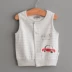 Áo vest bé gái 0-1 tuổi nam và nữ một lớp vest nhỏ vai mùa xuân và mùa thu cotton mặc áo ấm áo gile thu đông cho bé gái Áo ghi lê