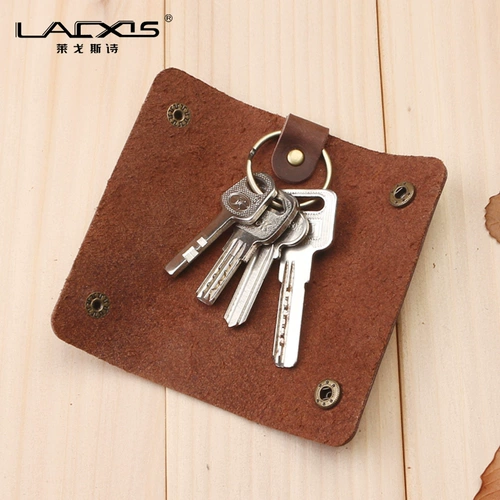 Мужская ключница, защитный чехол, маленький комплект, маленькая сумка-органайзер, из натуральной кожи, простой и элегантный дизайн