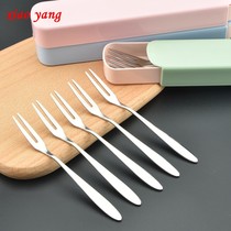 304 stainless steel fruit fork convenient set creative dessert fork birthday cake fork snack dessert mooncake fork