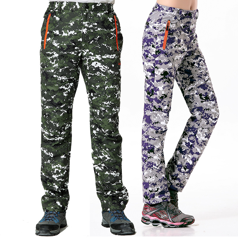 Anecdote Autumn Winter Rush Pants Men Outdoor Climbing Ski Pants Women Catch Suede Soft Shell Pants Thickened Waterproof Windproof Pants