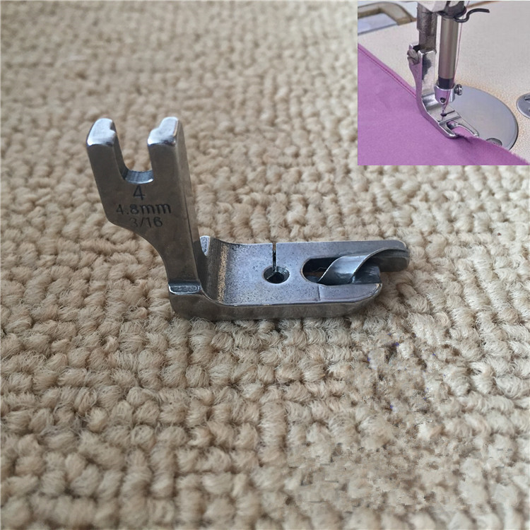 Industrial flat car curbside presser foot cuff down swing presser light edge curled edge hem presser foot full steel presser foot