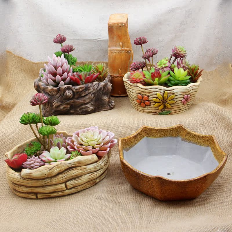 Mới thịt đĩa thêm lớn làm vườn ngoài trời xi măng hoa hoa nồi hoa bình hoa đứng nhà máy sản xuất trực tiếp chậu kẹp ban công