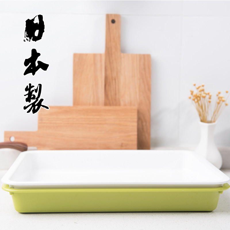 Japan imports ASVEL Entrusted Pan Thickened Plastic Tea Tray Dinner Plate Water Dumplings Fruit Tray Rectangular Cup Tray