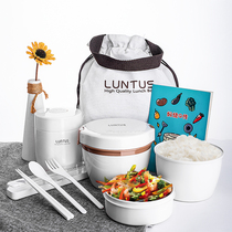 Japan ASVEL insulation barrel set lunch box Portable 2-layer lunch box adult student lunch box braised beaker