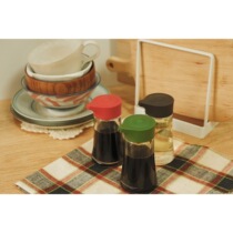 asvel Japanese glass sauce bottle color silicone seal according to the pressure controlled amount of soy sauce vinegar to grasp the lovely life