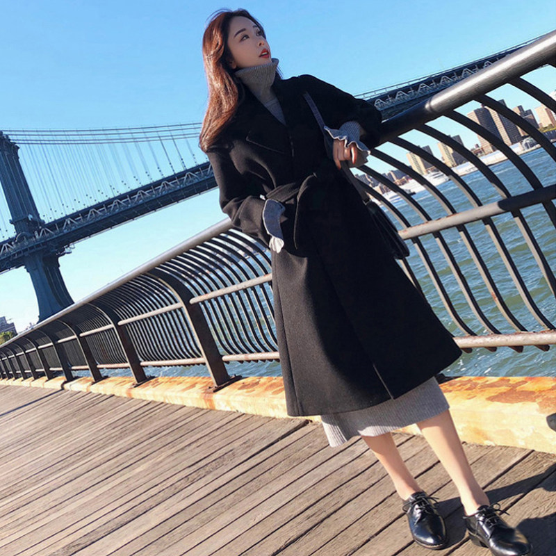 反季清仓双面羊绒呢子大衣女中长款秋冬2019新款流行妮子毛呢外套