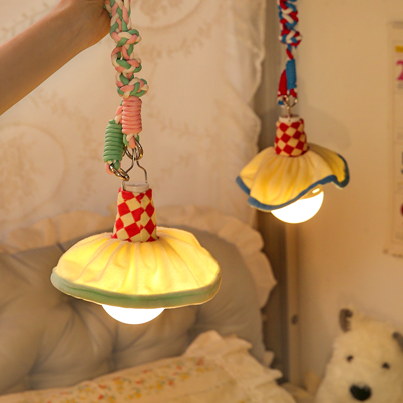 Dopamine Night Light Dormitory Bedside Lamp Hanging Table Lamp for Upper Bunk, Ambiance Decorative Pendant Light