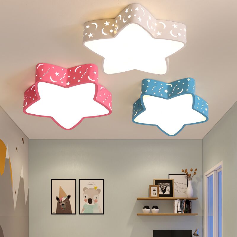 Children's room lamp LightsModern boy girl cartoon creative room lightsStarLED ceiling lamps