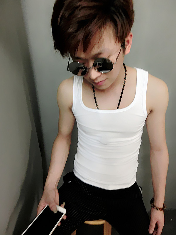 Mùa thu và mùa đông cộng với nhung ấm áp mùa hè chặt chẽ mồ hôi vest nam thể thao thể dục đường rắn màu trang phục xã hội áo không tay nam