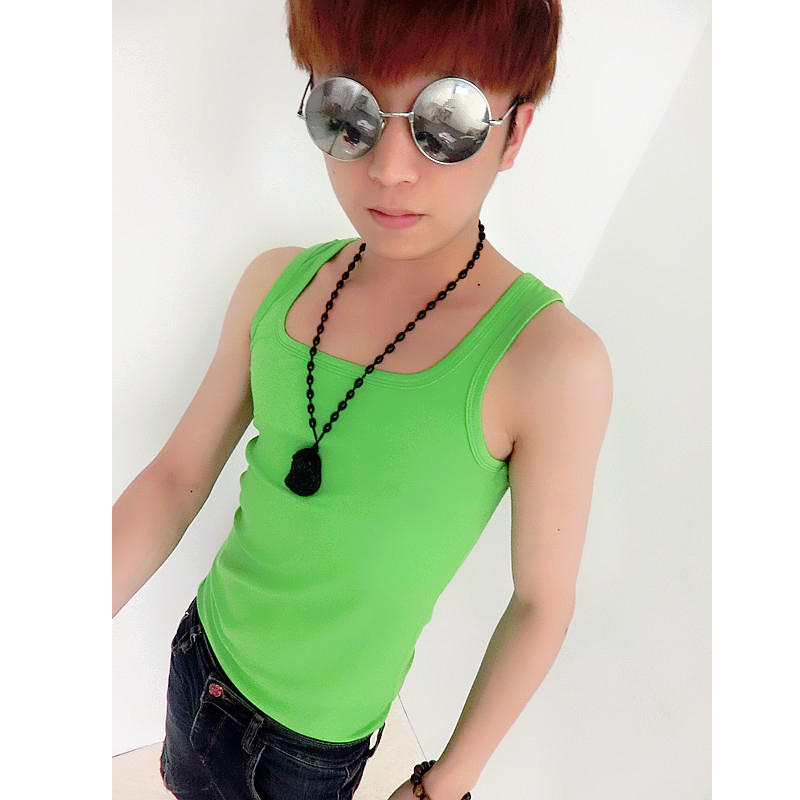 Mùa thu và mùa đông cộng với nhung ấm áp mùa hè chặt chẽ mồ hôi vest nam thể thao thể dục đường rắn màu trang phục xã hội áo không tay nam