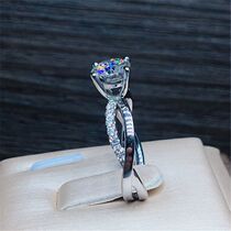 18K platinum rose gold mo sang shi ring crossover 1 karat marriage marriage proposal diamond ring couple ring simulation