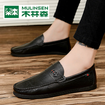 Mulinsen 2021 new doudou shoes mens summer lazy pedal driving shoes breathable soft sole casual mens shoes