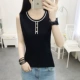 Áo thun không tay của phụ nữ mùa hè mặc bên ngoài lỏng lẻo áo ngắn của phụ nữ tất cả các trận đấu của phụ nữ băng lụa dệt kim áo vest của phụ nữ đáy - Áo ba lỗ