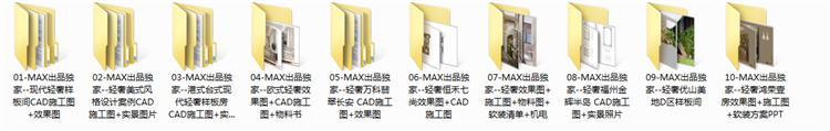 T233现代轻奢室内家装设计全套cad施工图方案带装修效果图片-4