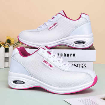 Breathable anti-slip mom hollow summer mesh shoes with soft soles