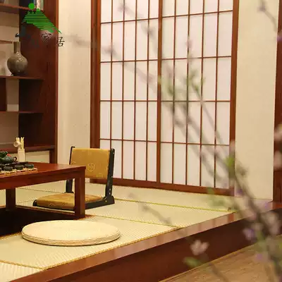 Japanese-style Shoko door and room lattice window Japanese tatami push-pull sliding door Tatami rice Shoko door custom lattice door