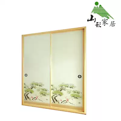 Yamagata Home Fusima Door Ukiyo-painted ink pattern Japanese sliding door partition door Fusima cloth 655