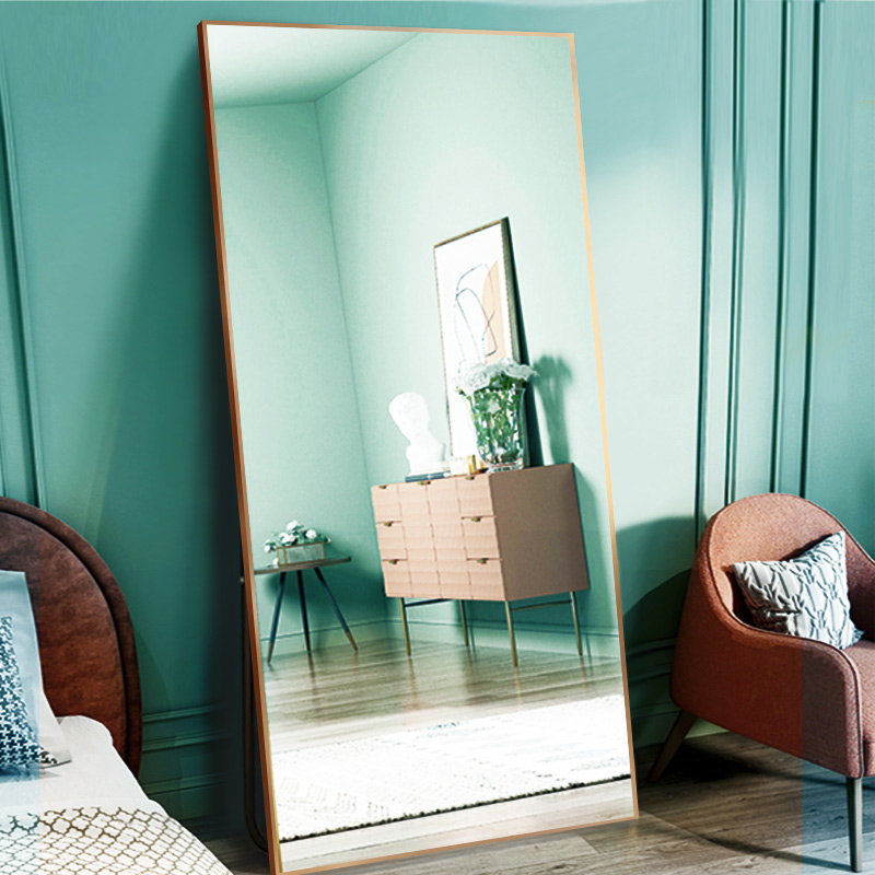 Full-length mirror full-length mirror full-body wall-mounted full-length mirror girl clothing store mirror bedroom home three-dimensional large mirror