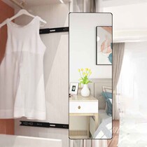 Wardrobe built-in dressing mirror invisible push-pull full-length mirror rotating folding fitting mirror cabinet
