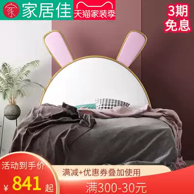 Modern simplicity and environmental protection Nordic ins net red bed Light luxury princess wrought iron bed Golden double bed Minimalist 1 8-meter bed