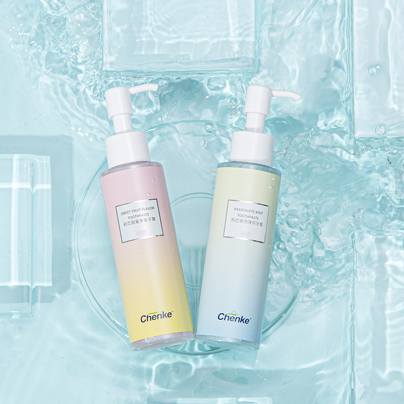 First love hot love liquid toothpaste press fresh breath girl bright white to remove stains baking soda couple gingival protection