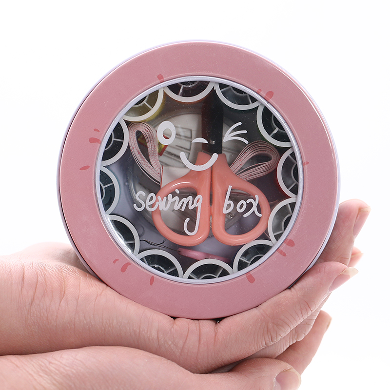 Mini sewing box set for home schoolgirls handy small sewing and cute multi-functional hand sewing kit