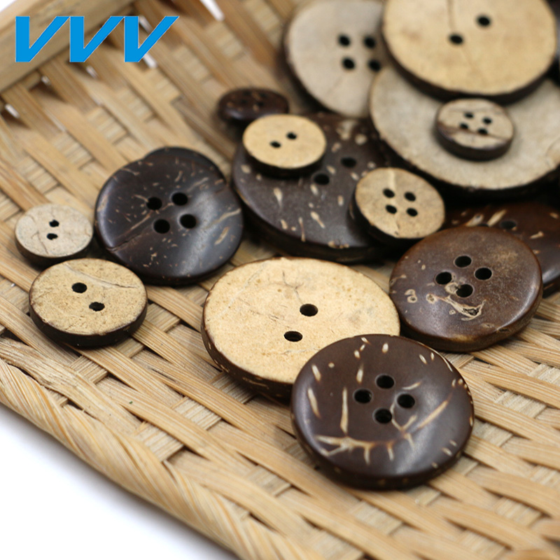 Round Coconut shell Coconut Buttons flat face Two sides with Baby Boy Clothing Cardio Shirt Big and Coat Buttons