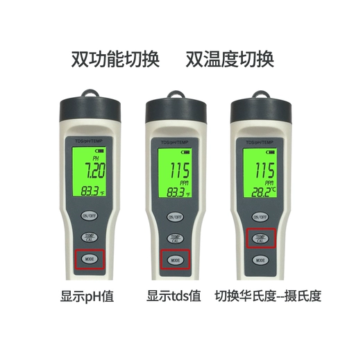 Подсветка TDS CAVICE CAVICE TEST PEN Высокая оценка pH Обнаружение