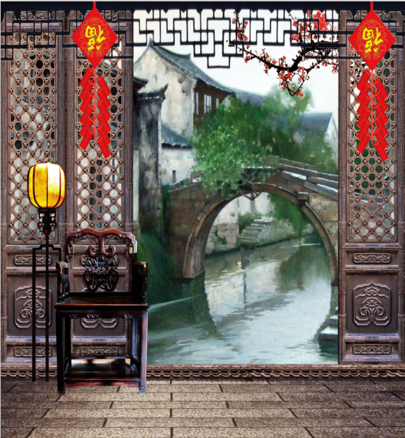 New Direct Sowing Room Background Wall Cloth Network Anchor Wallpaper Web Red Wallpaper Fast Hand Retro Solid 3D Ancient Dress Photo