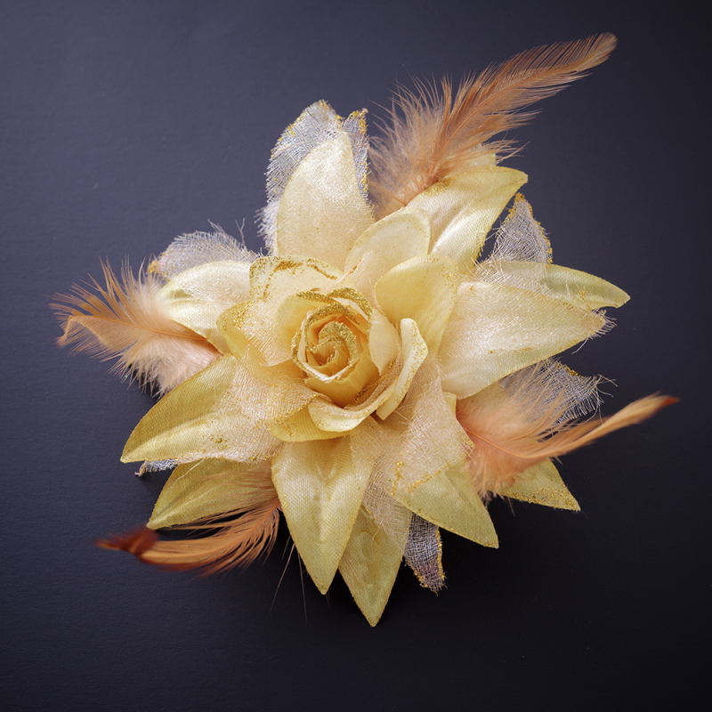 Bridal Headpiece Artificial Rose Latin Stage Banquet Party Flowers Wedding Dress Silk Flower Hair Accessory