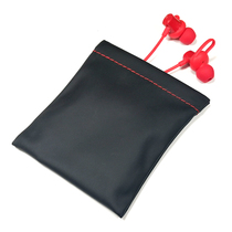 Small headphone bag can be opened by one hand with elastic automatically closing small and practical is suitable for containing earplugs