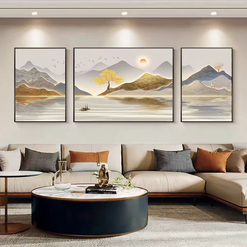 Living Room Decorative Painting, Sofa Background Wall Hanging Painting, Landscape Painting, Indoor Living Room Hanging Painting, Large White Wall Painting, Home Hanging Painting Living Room Decorative Painting, Sofa Background Wall Hanging Painting, Landscape Painting, Indoor Living Room Hanging Painting, Large White Wall Painting, Home Hanging Painting