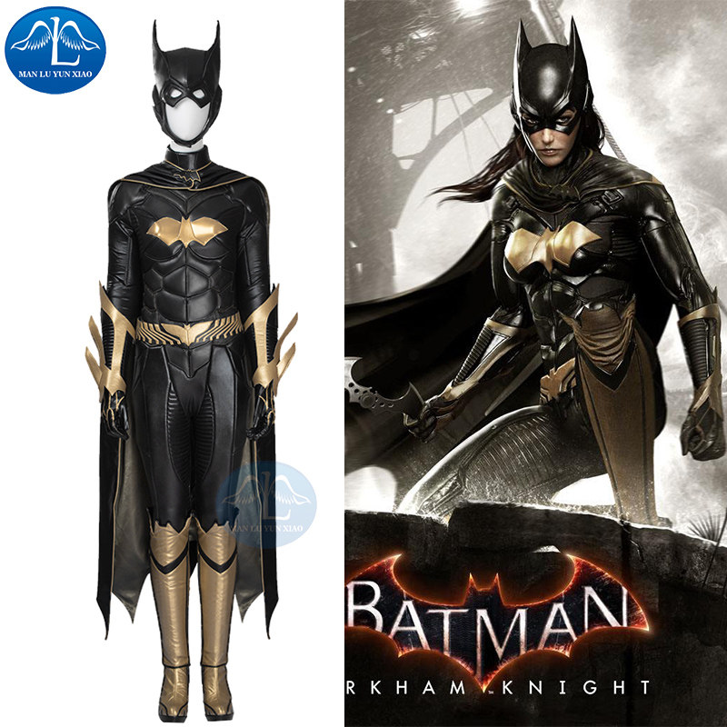Batgirl Cos Batman Arkham Batwoman Cosplay skin coat dress suit customized