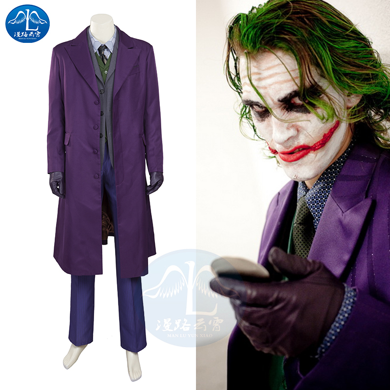 Batman Dark Knight Joker Heath Ledger Cos Suit Blazer Halloween Cosplay Costume for Men