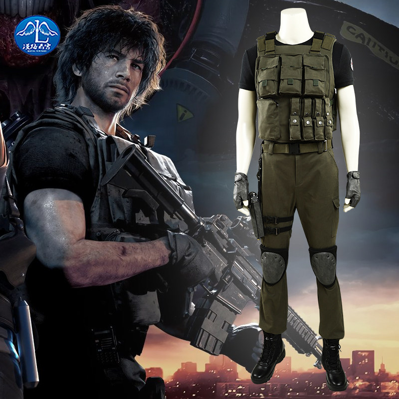 Resident Evil 3 remake Carlos Cos Costume Resident Evil Cos Costume male main costume
