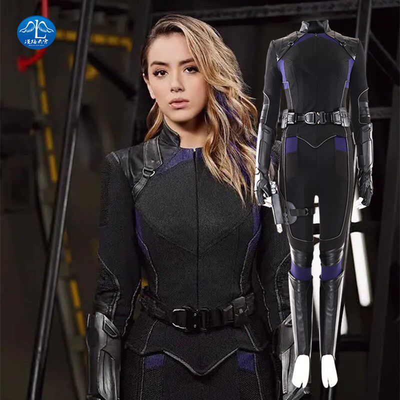 Long road cloud sky SHIELD agent cos shock wave female cos suit Daisy Johnson cosplay clothes clothing
