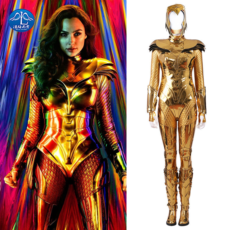 Comic Road Clouds' DC Wonder Woman Cos Costume Diana Gold Warrior Cosplay Clothes God Force Woman Superhuman