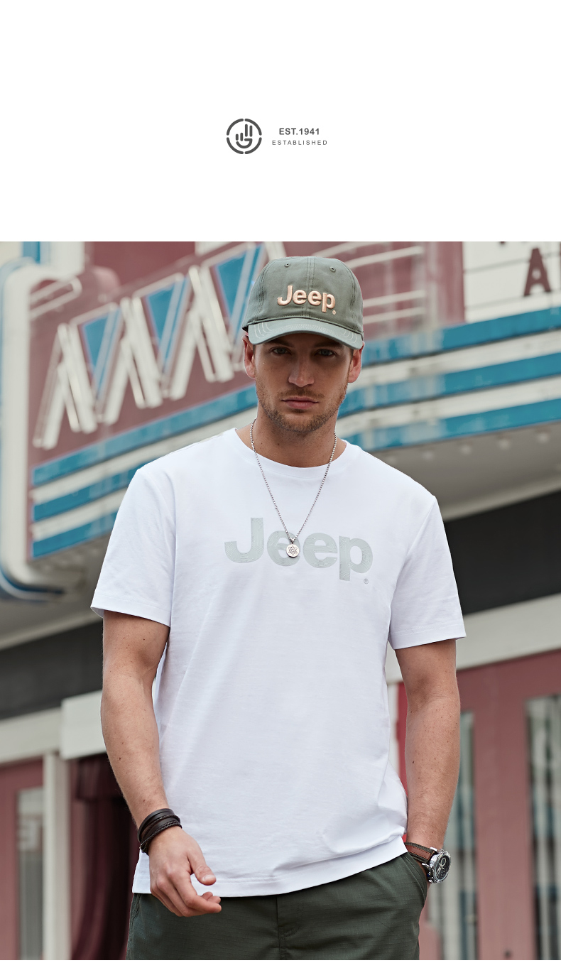 吉普Jeep 男薄款纯棉夏季T恤 图9