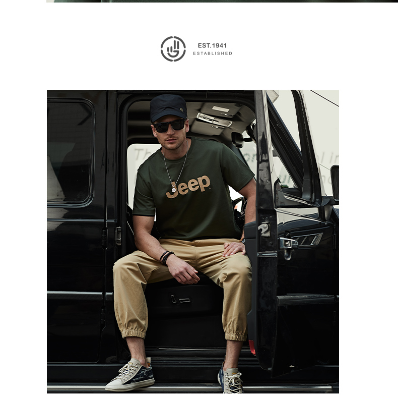 吉普Jeep 男薄款纯棉夏季T恤 图7