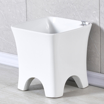 Good 100 million Bathroom Ceramic Mop Pool Balcony Wash mop basin square mop basin bench Control Sewer Pier pool