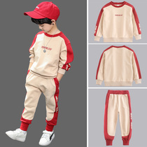 Children boy spring clothing suit 2-3 4 4 5 6 60 7 to 8 years old boysboys Korean version of sport Two sets