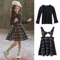 girl's spring autumn dress 7 8 8 11-12 years old schoolgirls suspender skirt princess dress foreign style