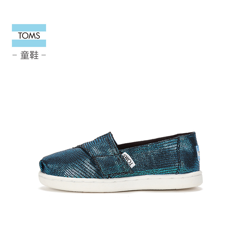 TOMS Children's Shoes Boys and Girls Velcro Snakeskin Comfortable Flat Lazy Shoes Kids